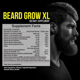 Delta Genesis Beard Grow XL, Vegan Beard Grower Facial Hair Supplement for Men, Add to Your...