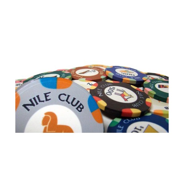 25 $5 Nile Club 10 Gram Ceramic Casino Quality Poker Chips