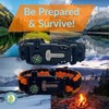 133 SUPPLY 2 PK Survival Paracord Bracelet Compass Hiking Whistle