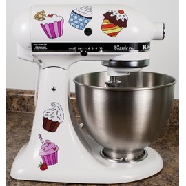 Colorful Cupcakes Vinyl Decals for Kitchen Mixers stickers