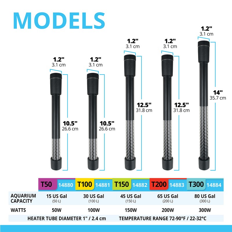 Fluval T150 Fully Electronic Heater for Freshwater Aquariums up to