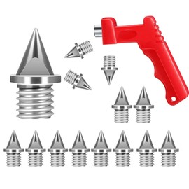 LATRAT Pack of 14 6 mm track spikes with 1 spike key, stable cross-country spikes for jumping, running, hiking, plastic, catwalk