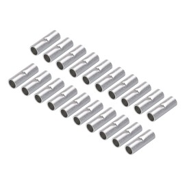 sourcing map 100Pcs Non Insulated Butt Connectors 8AWG Wire Connector BN-8 for Electrical Wire Crimp Ferrule Terminals