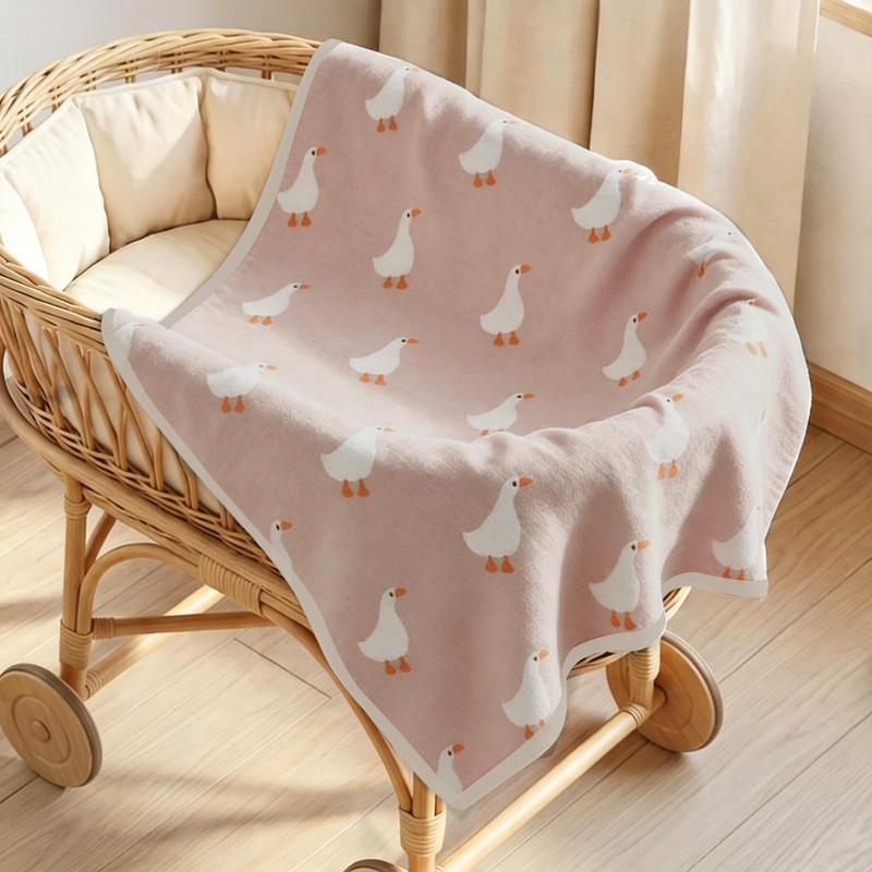 Receiving Baby Blanket,100% Luxury Cotton Knit Baby Blanket,Lightweight Cozy Neutral
