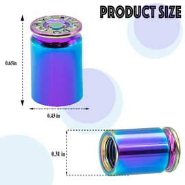 MEAJOO 4PCS Bullet Shell Tire Valve Stem Caps, Aluminum Alloy Car Air Stem Cap, Universal Dustproof Tire Valve Stem Covers for Cars, SUV, Trucks, Bikes, Motorcycles, Bicycles (Colorful)