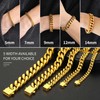 Gold Cuban Link Chain Bracelet for Men 5mm Wide, 9.0