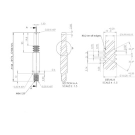 Gedotec Connection Fitting Large for Furniture | 1 Set Eccentric Furniture Connector 84 mm Including Screw-In Dowel and Connection Screw | FUERTE | Cam Fitting Die-Cast Zinc | Cabinet Connector