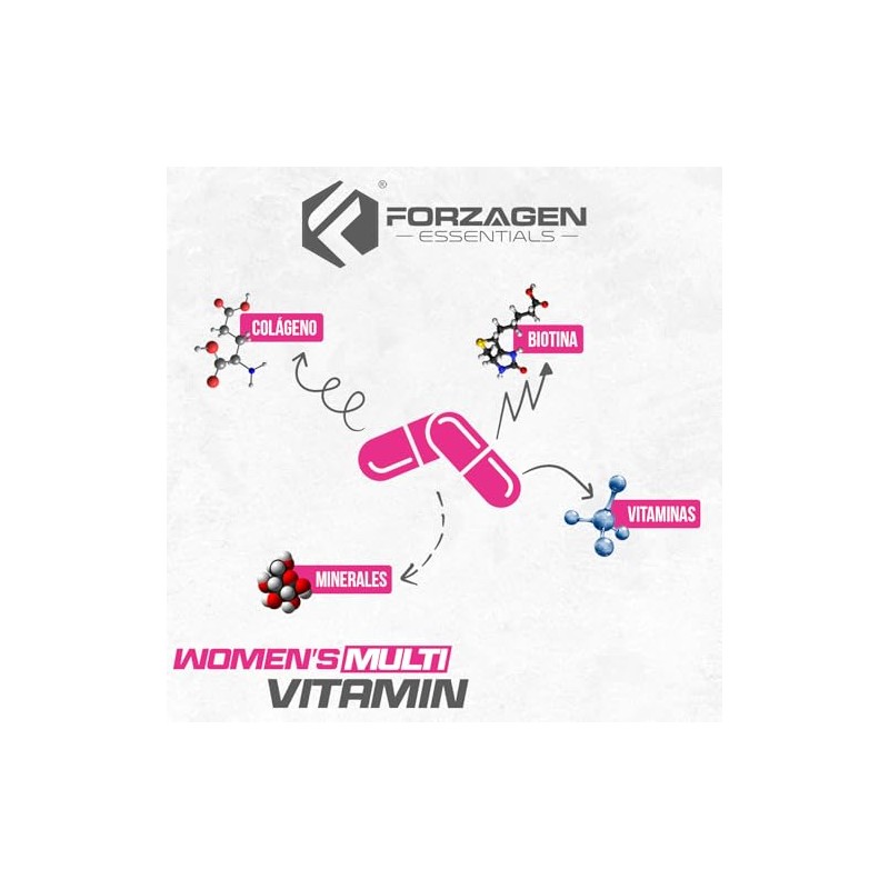 Forzagen Suplemento Alimenticio Women Multivitamin Multivitamínico Mujer Servicios Complejo Belleza