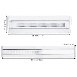 chenqi Adjustable Drawer Dividers, 2 Pack Expandable Plastic Kitchen Clothes Drawer Organisers, Kitchen Drawer Organiser Divider for Kitchen Bedroom Office Desk Drawer