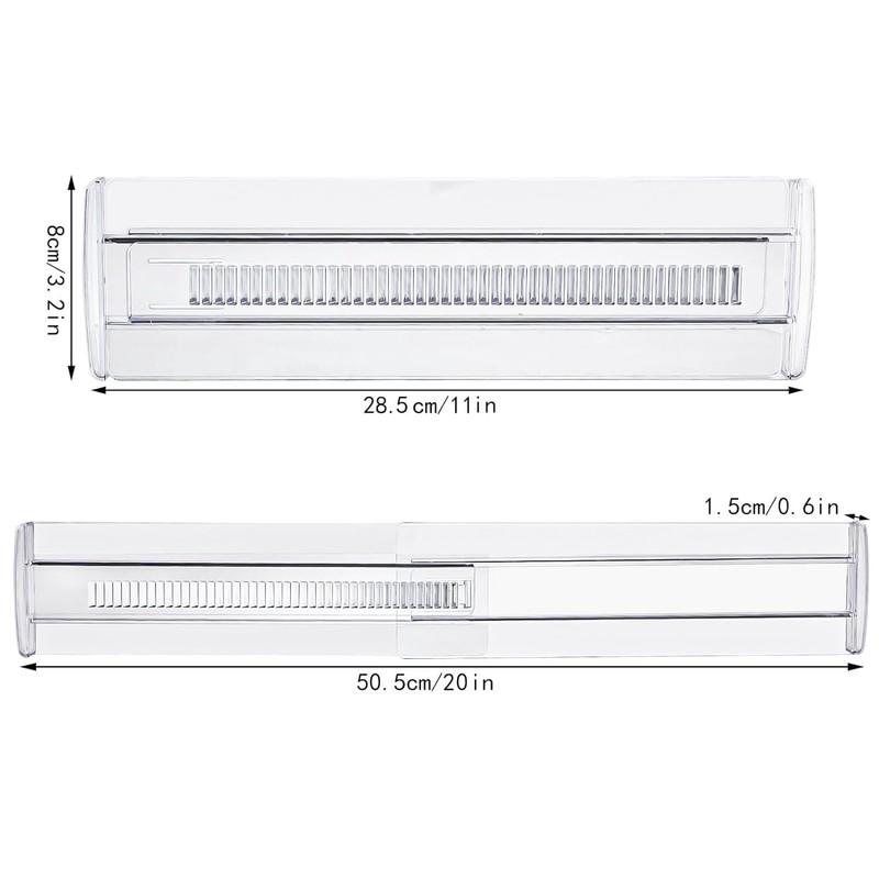 chenqi Adjustable Drawer Dividers, 2 Pack Expandable Plastic Kitchen Clothes