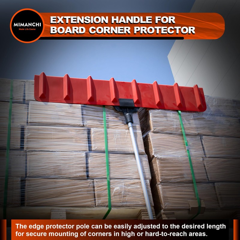 Mimanchi 8ft V Shaped Board Corner Protector with Extended Handle