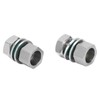 2Pcs Cable Connectors Waterproof Stainless Steel Cord Head Adapters for