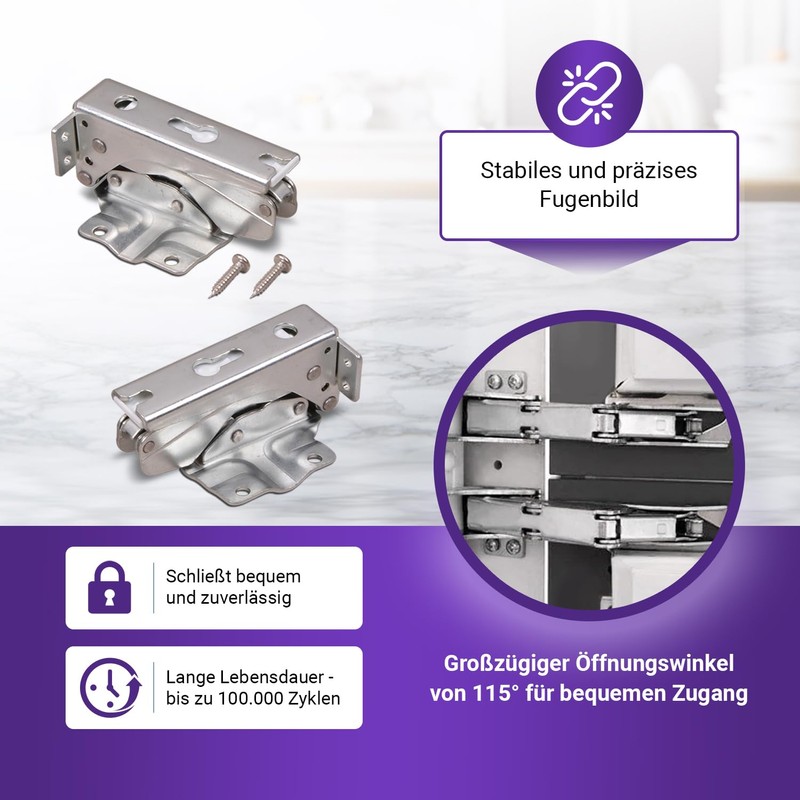 Vioks.pro Fridge Hinges Set of 2 – Replacement for Bosch
