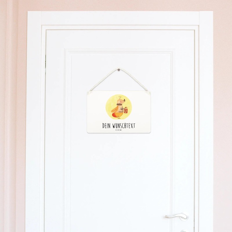 Mr. & Mrs. Panda Personalisiertes Deko Schild Glühwürmchen DIN A6