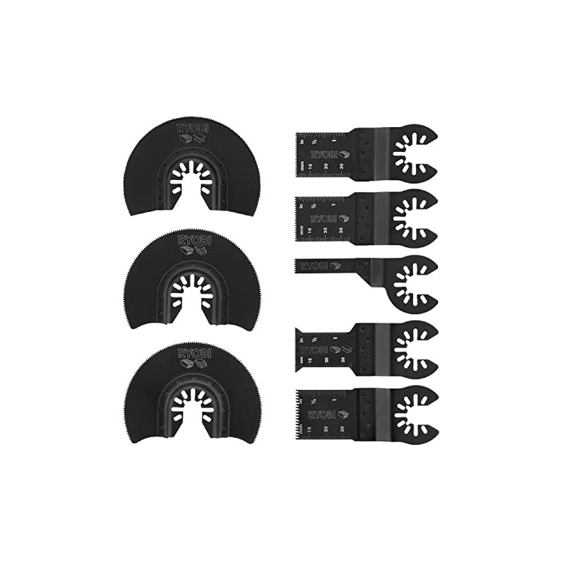 RYOBI 8 PC. Multi-Material Oscillating Blade Set