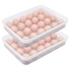 Whkvnng 2 Pack Deviled Egg Trays,Stackable Plastic Egg Holder for