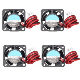 Jopto 30 Mini Brushless Fan for 3D Printer, DIY 25x25x10mm, 2510 DC 12V Hydraulic Bearing with 2 Pin Terminal, Compatible with Laptop, Graphics Card, PC, CPU, Computer Case, with 30 pcs