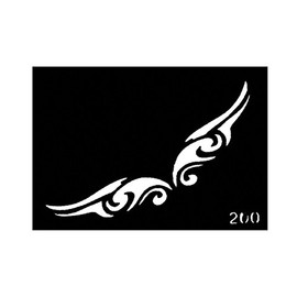 Pochoir pour le Corps format 3'' X 4'' #200 Ailes