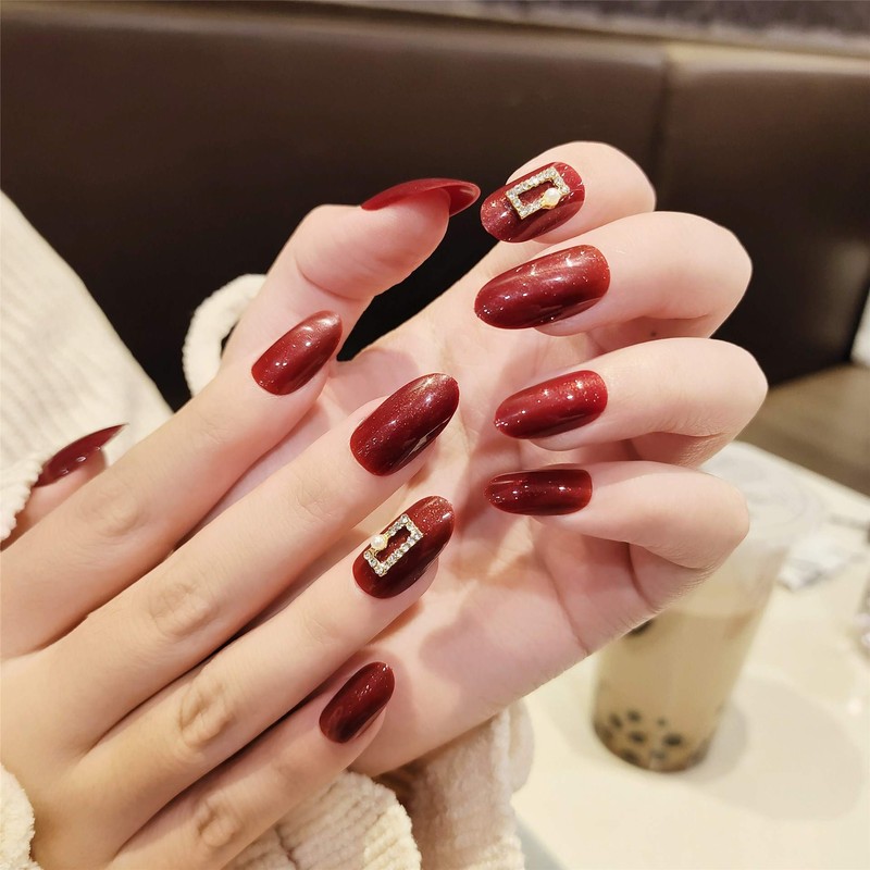 Set of 24 Medium Length Nail Tips for Wedding Party