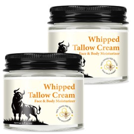 QJCWXIAOX 2 Unidades De Crema De Sebo De Res Y Miel Para La Piel, Cremas Hidratantes, Crema Batida De Sebo Para Una Piel Suave Y Nutritiva En Rostro Y