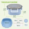 Wohntec Salatbehälter Bento Box, 1600 ML Salatbox für Erwachsene Kinder