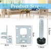 FIGFYOU Pack of 4 Furniture Feet, Adjustable Steel Levelling Feet,