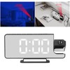 Projection Alarm Clock LED Digital Mirror Alarm Clock Rechargeable 6