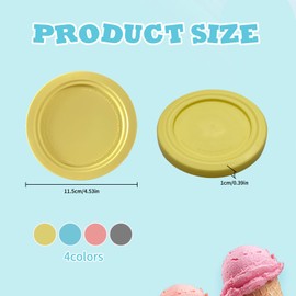 4pcs Ice Cream Covers Compatible with Ninja Creami NC299AMZ NC300 NC301 Pints, Silicone Lids for Ice Cream Accessories, BPA Free Storage,