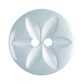 Baby Star Buttons - Round Resin Buttons for Baby Cardigans, Sewing Baby Clothes, Knitting Dolls 11mm (18L) Pale Blue Pack of 20 - Machine Washable, Colourful Buttons for Crafts and Repairs