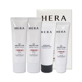 Hera NEW UV Protector Tone Up Peach 2 Type Set 50ml 2 Pieces Renewal Sun Cream / 헤라 NEW UV 프로텍터 톤업 피치 2종 세트 50ml 2개 리뉴얼 선크림