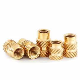 #10-32 Threaded Inserts,50Pcs #10-32 * 3/16 * 7.1mm C3640 Brass Heat Set Insert,American Knurled Nuts,Standard Female Thread Hardware Nuts for Plastic and 3D Printing Components