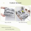 BOXIMIAO Tablecloth with Elastic Edge White Grey Marble Texture Rectangle