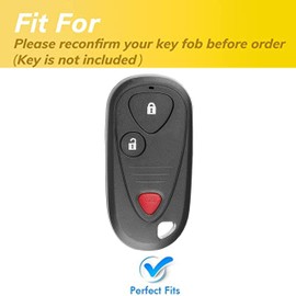 QIXIUBIA Keyless Entry Remote for Acura Key Fob Cover Protective Gloves Fits for Acura CL RL TL TSX RSX Smart Key (3-Button-Pink)