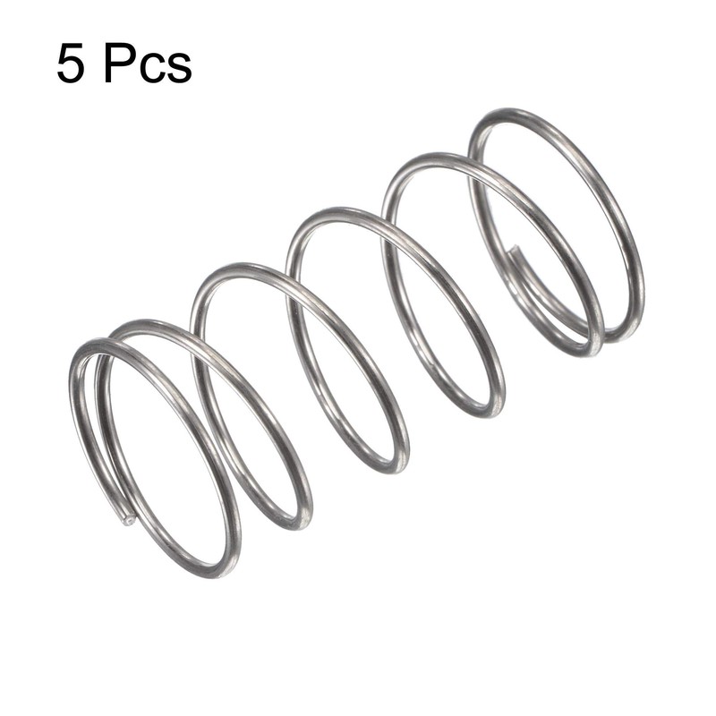 TOP-VIGOR 5Pcs Compression Spring, 16mm OD,1mm Wire Size,30mm Free Length