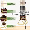 Pool Stick Holder Wall Mount,Hardwood Billiards Pool Cue Rack, Pool