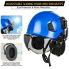 SMASYS Safety Hard Hat ABS Helmet Adjustable with Visor 6-Point