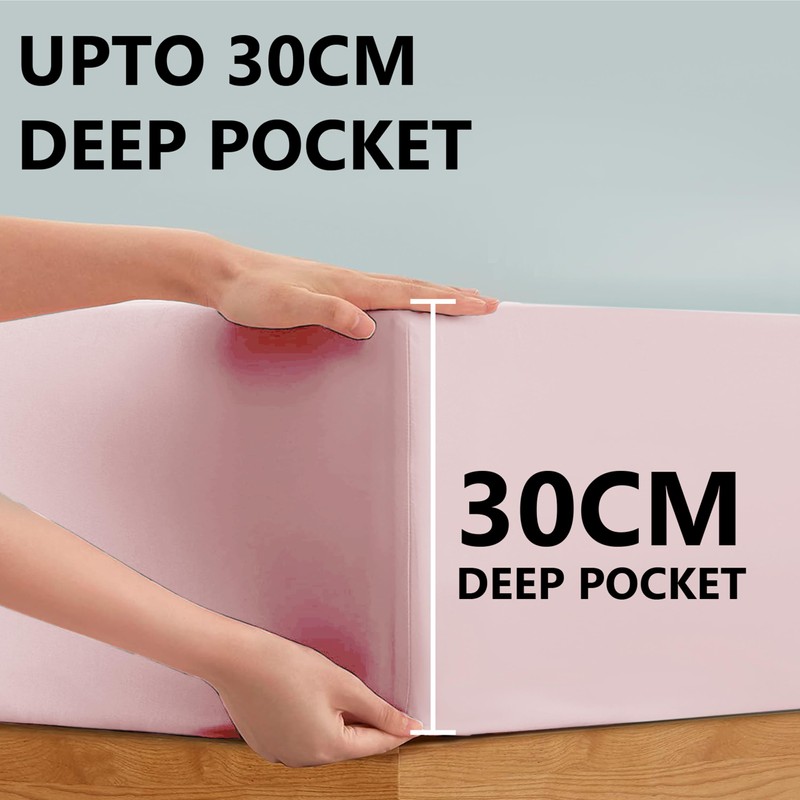 My home store Fitted Sheet 100% Egyptian Cotton 300TC Hotel