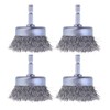 WENORA 4 Pcs Wire Cup Brush Set for Drill, 1/4