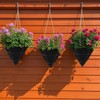 3PCS 12 Inch Cone Shaped Planter Basket Liners Fabric Hanging
