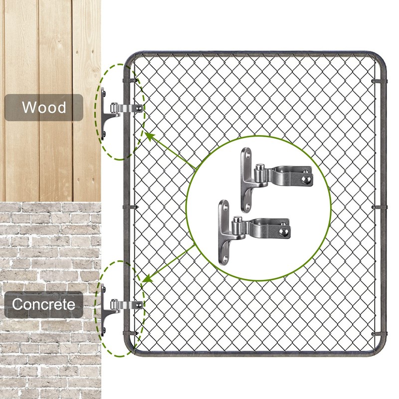 Insaga 2Pack Wall Mount Gate Hinge | 2-3/8'' Chain Link