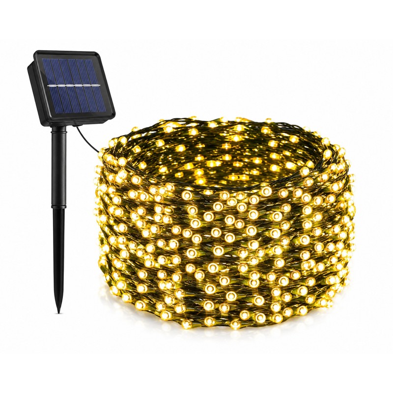 Solar Powered Outdoor Fairy Lights 20M Waterproof LED String Lights