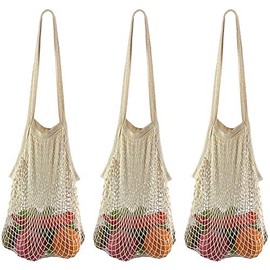 Net Shopping Bag BYETIVE Grocery Bag Cotton Mesh Produce Bags for Vegetables