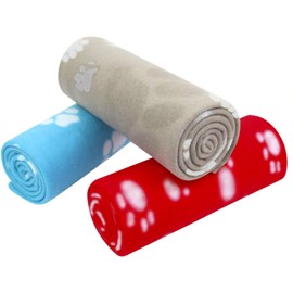 6 Pack Mixed Puppy Blanket Cushion Dog Cat Fleece Blankets Pet Sleep Mat Pad Bed Cover with Paw Print Kitten Soft Warm Blanket for Animals(23.6 x 27.6 inch, Multicolor)