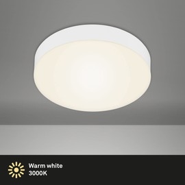 BRILONER - LED Ceiling Light Frameless, Warm White Light Colour, 16 Watt, 1600 Lumens, LED Lamp, Ceiling Light, Living Room Lamp, Bedroom Lamp, Kitchen Lamp, Ceiling Lighting, 21.2 x 3.6 cm, White