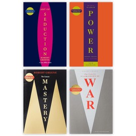 Robert Greene 4 Books Collection Set [The Concise Mastery; The Concise 48 Laws Of Power; The Concise Art Of Seduction and The Concise 33 strategies of war]
