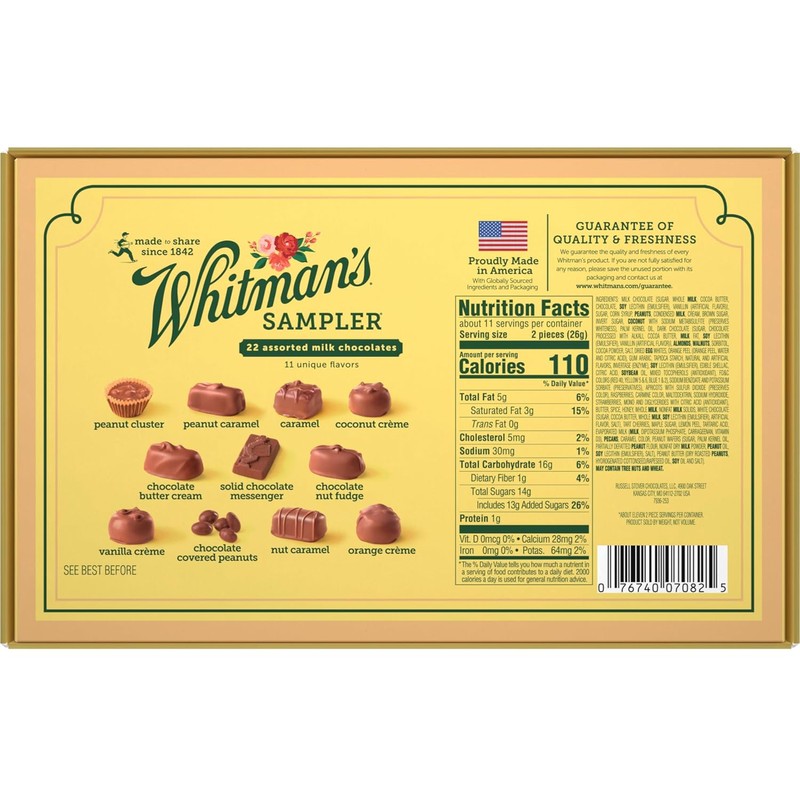 Whitman's Sampler Mother's Day Milk Chocolates Gift Box, 10 Ounce