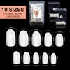 By Vixi 600 SHORT OVAL NAIL SET with PREP FILE,