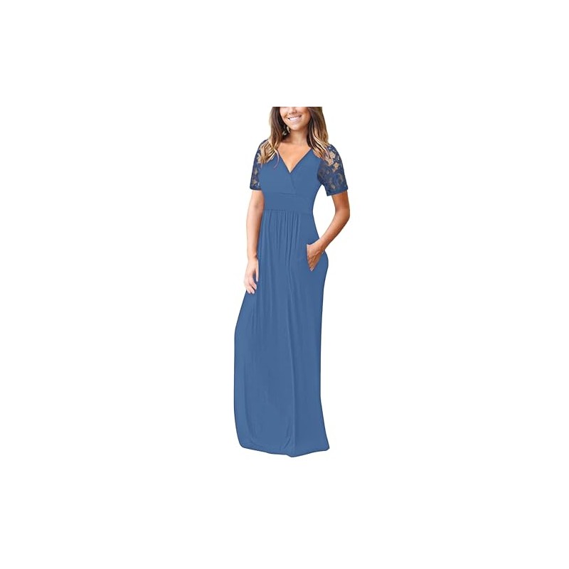AUSELILY Dresses for Women 2026 Elegant Classy Lace Short Sleeve