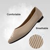 TINGRISE Women's Flats Shoes Pointed Toe Knit Ballet Comfortable Dressy