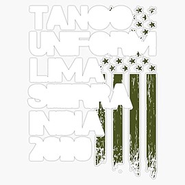 HOF Trading Tulsi 2020 - Military Phonetic Alphabet - Vote Tulsi Gabbard Vinyl Sticker Waterproof Decal Laptop Wall Window Bumper Sticker 5"